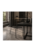 Krzesło IRON metalowe czarne loftowe - Step Into Design