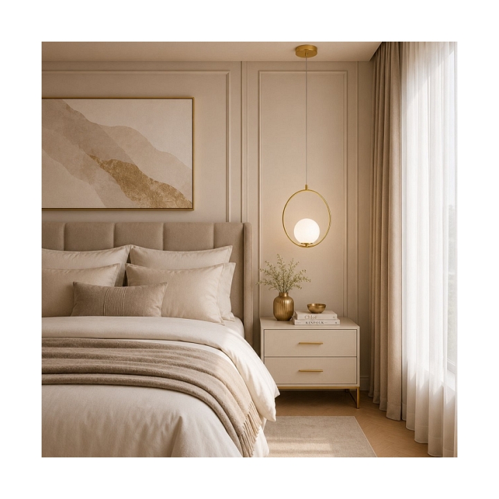 Lampa wisząca COSTA ROUND 35 cm, złota - Step Into Design