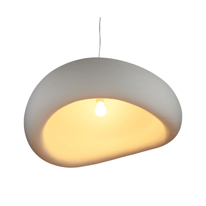 Lampa wisząca STONE 80 cm - biała - Step Into Design