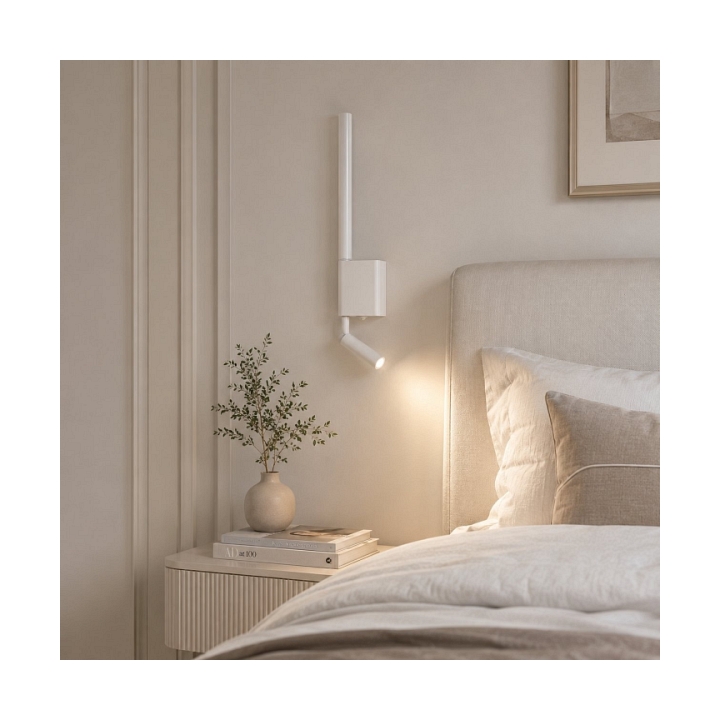Lampa ścienna EXPLORE 43 cm -kinkiet LED do czytania, biały - Step Into Design