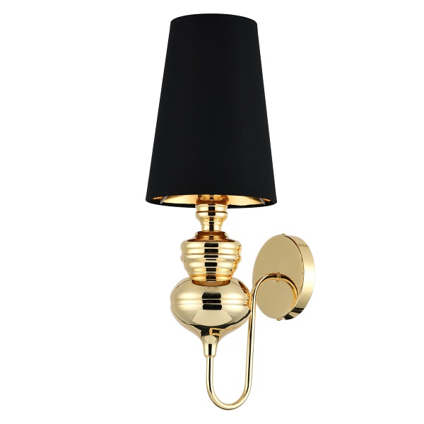 Lampa ścienna QUEEN złoto czarna 18 cm Step Into Design
