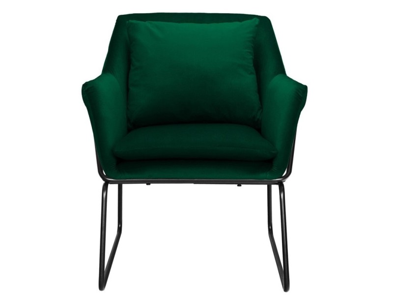 Fotel welurowy FLUENCE ciemna zieleń Step Into Design