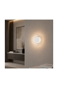 Lampa ścienna DONUT 18 – LED, szkło transparentne, biały środek - Step Into Design