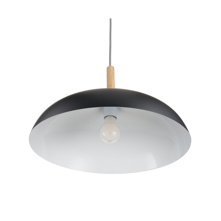Lampa wisząca SAUCER 45 cm - czarna minimalistyczna oprawa do wnętrz nowoczesnych - Step Into Design