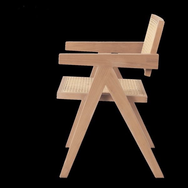 Krzesło BOHO drewniane w kolorze naturalnym z podłokietnikami Step Into Design