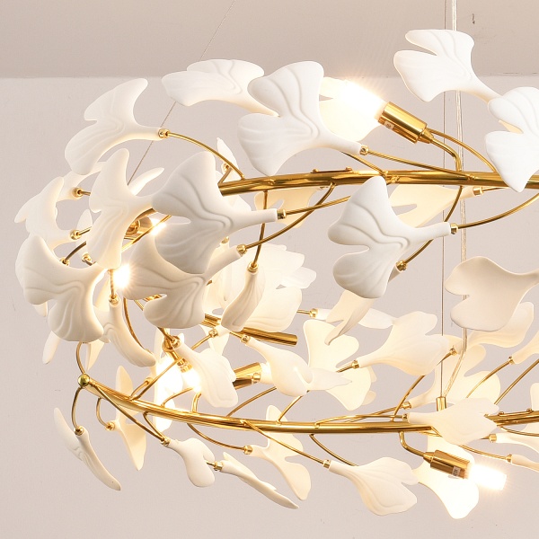 Lampa wisząca BOTANIKA złoto biała 80 cm Step Into Design