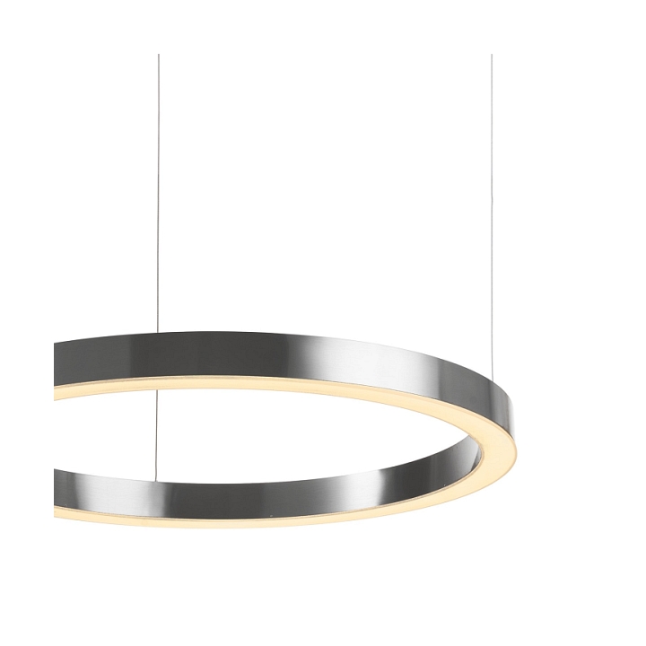 Lampa wisząca CIRCLE 80 cm - LED, ring nikiel szczotkowany - Step Into Design