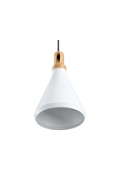 Lampa wisząca NORDIC WOODY biało drewniana 25 cm - Step Into Design
