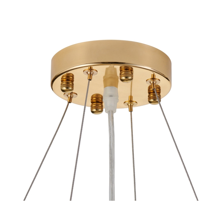 Lampa wisząca BOTANIKA GOLD 100 cm - złota, G9, regulowana, designerska - Step Into Design