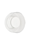 Lampa ścienna DONUT 18 – LED, szkło transparentne, biały środek - Step Into Design