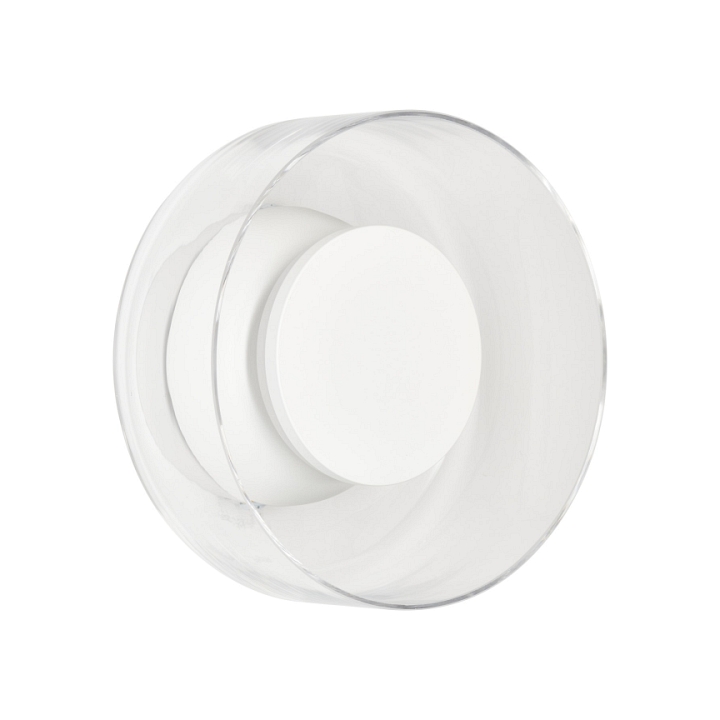 Lampa ścienna DONUT 18 – LED, szkło transparentne, biały środek - Step Into Design