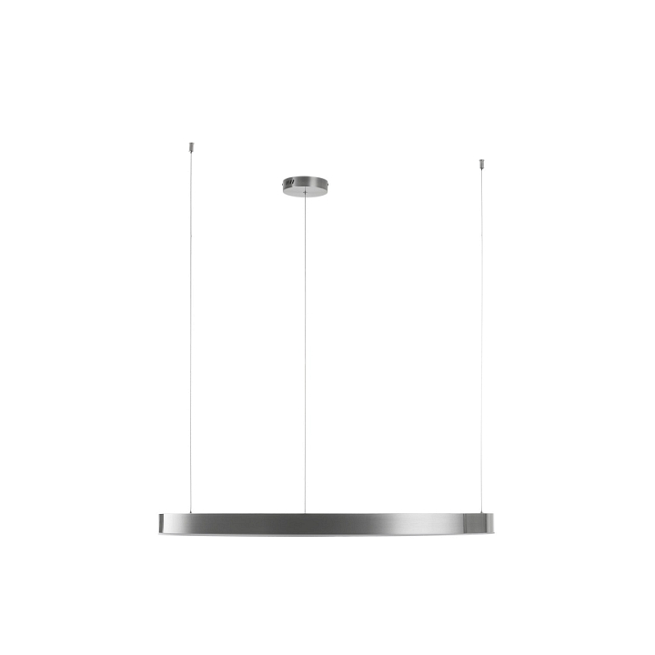 Lampa wisząca CIRCLE 100 cm - LED, ring nikiel szczotkowany - Step Into Design