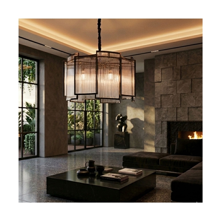 Lampa wisząca IMPERIO czarna 80 cm - Step Into Design