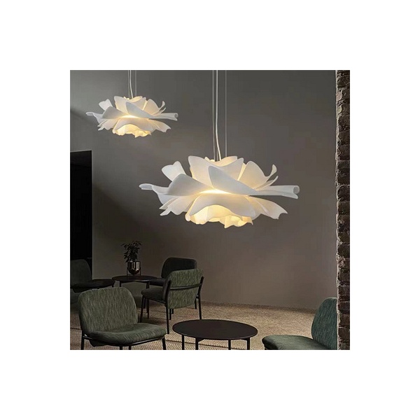Lampa wisząca PEONY biała 50 cm - nowoczesna lampa sufitowa do salonu Step Into Design