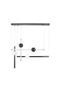 Lampa wisząca O-LINE L-4 LED czarna 110 cm - Step Into Design