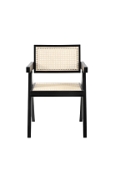 Krzesło BOHO drewniane w kolorze czarnym z podłokietnikami - Step Into Design