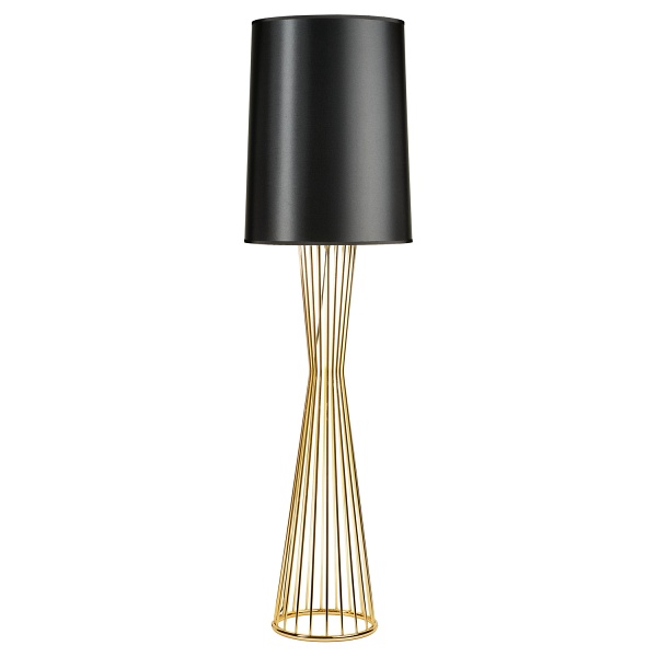 Lampa podłogowa FILO-1 czarno-złota, metalowa, E27, 145 cm Step Into Design