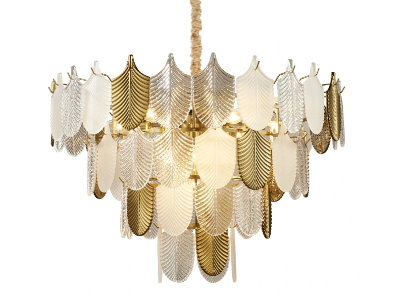 Lampa wisząca SECRET biało złota 80 cm Step Into Design