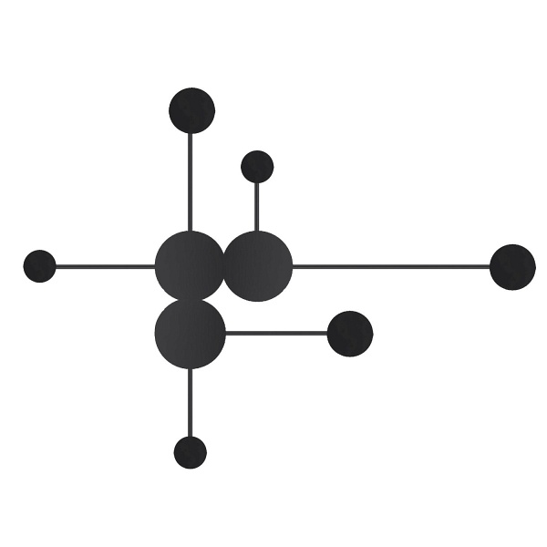 Lampa ścienna CLEX - 6 LED czarna 89 cm Step Into Design