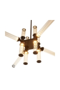 Lampa wisząca QUADRO-12 LED bursztynowe szklane klosze - Step Into Design