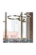 Lampa wisząca CIRCLE 40+40 - LED, ring tytanowy na 1 podsufitce - Step Into Design