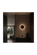 Lampa ścienna NYX 20 cm - LED okrągła, metalowa, czarna - Step Into Design