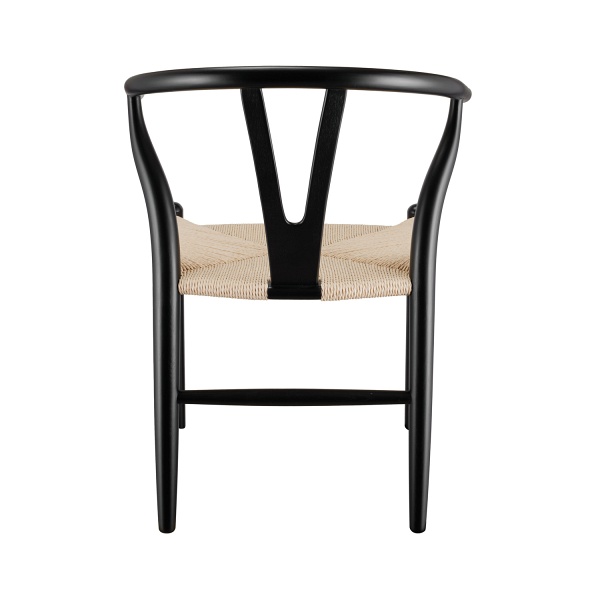 Krzesło BONBON czarno naturalne rattanowo jesionowe Step Into Design