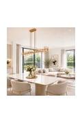 Lampa wisząca ARCHITETTO 130 cm - LED, złota dekoracyjna listwa - Step Into Design