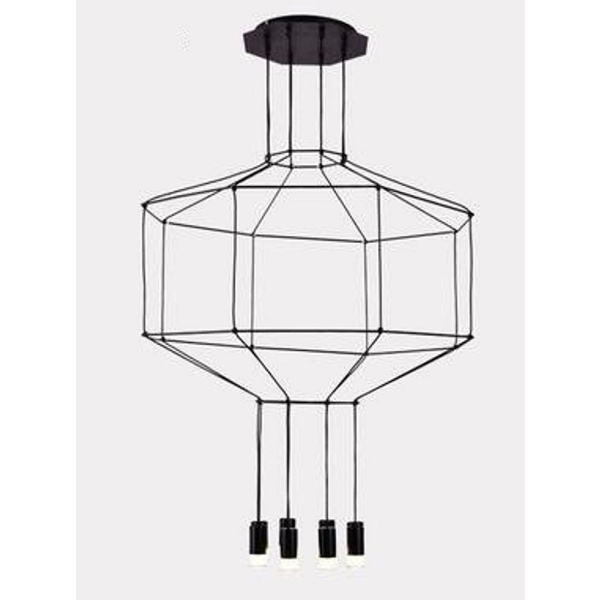 Lampa wisząca LINEA-8 czarna 80 cm Step Into Design