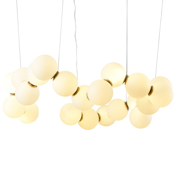 Lampa wisząca CORALLI-80 - LED, biało-mosiężna Step Into Design