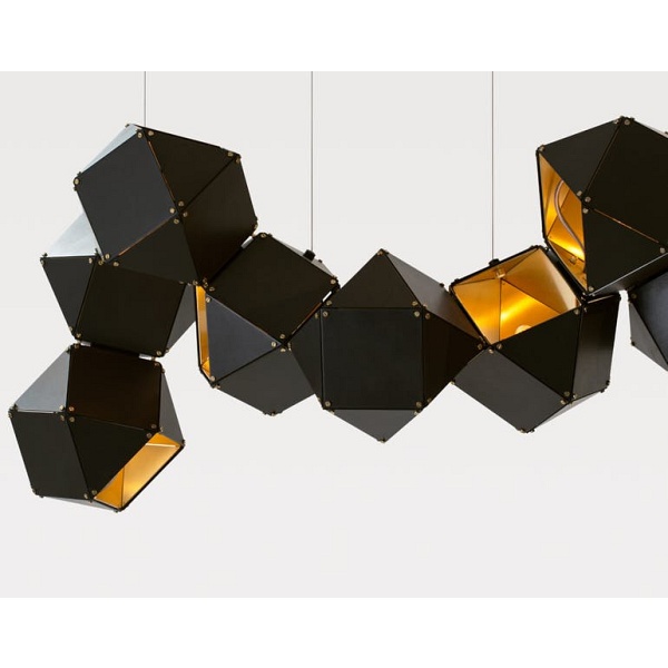 Lampa wisząca NEW GEOMETRY-14 czarno złota 142 cm Step Into Design