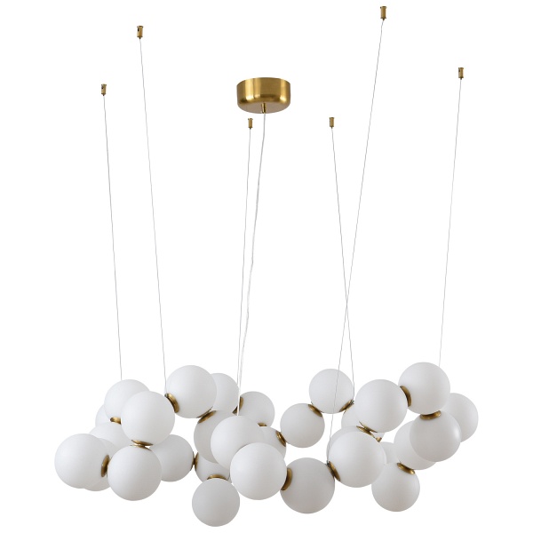 Lampa wisząca CORALLI-100 biało-mosiężna 100 cm Step Into Design