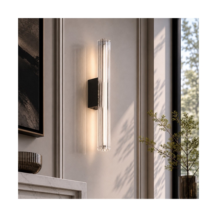 Lampa ścienna VERTI 40 cm - LED, transparentna tuba - Step Into Design