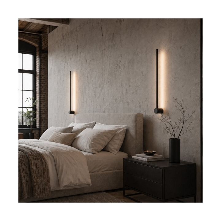 Lampa ścienna SPARO 60 cm LED czarna - Step Into Design