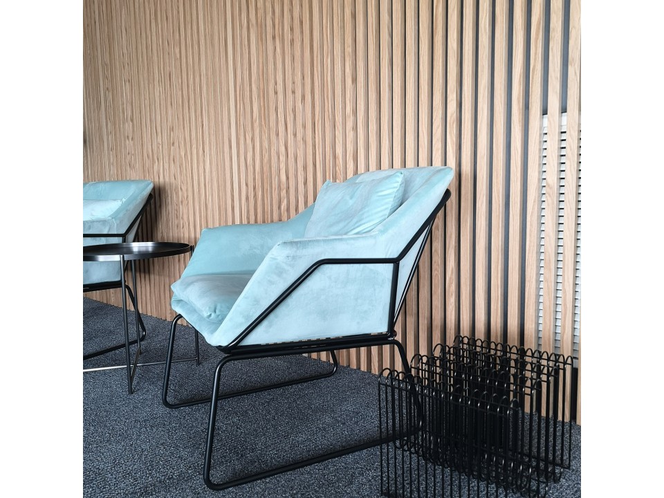 Fotel welurowy FLUENCE miętowy Step Into Design