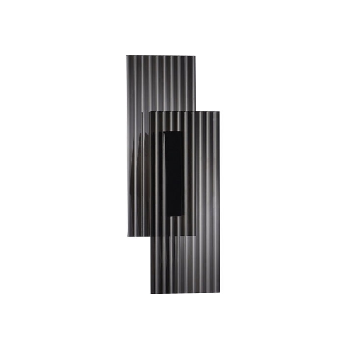 Lampa ścienna NOIR LED, kinkiet czarny ryflowany dwustronny - Step Into Design