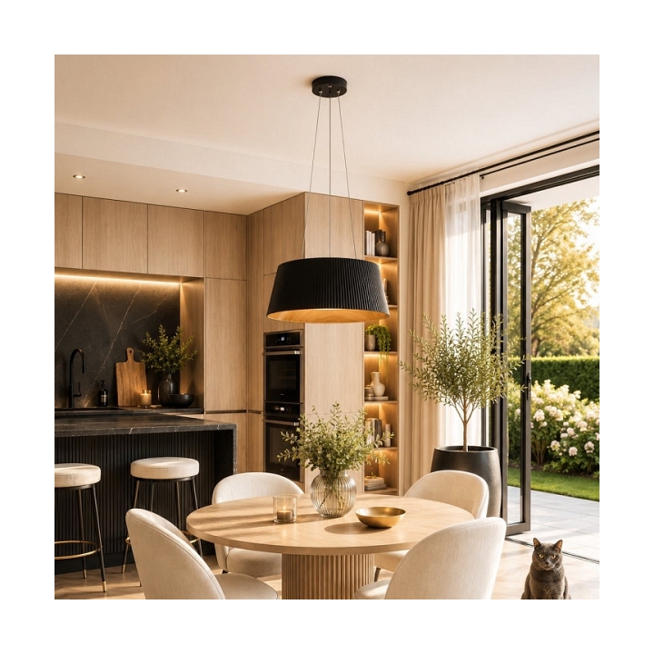Lampa wisząca FRILL LED czarna 45 cm - Step Into Design