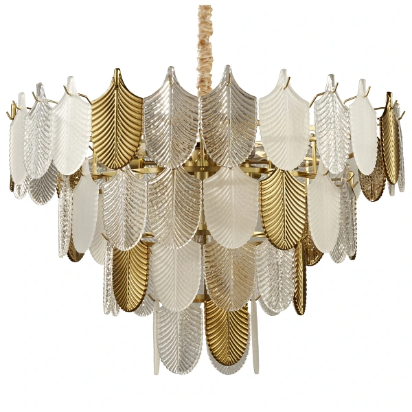 Lampa wisząca SECRET biało złota 80 cm Step Into Design