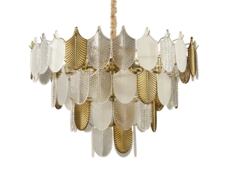 Lampa wisząca SECRET biało złota 80 cm Step Into Design