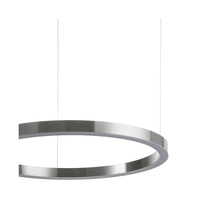 Lampa wisząca CIRCLE 100 cm - LED, ring nikiel szczotkowany - Step Into Design