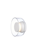 Lampa ścienna DONUT 18 – LED, szkło transparentne, biały środek - Step Into Design
