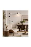 Lampa ścienna CRANE-2W S, 110 cm -czarny - Step Into Design