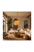 Lampa wisząca EMU 100 cm - pióra beżowe - Step Into Design