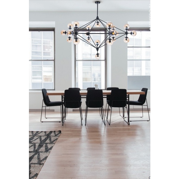 Lampa wisząca transparentno czarna Astrifero 15 Step Into Design