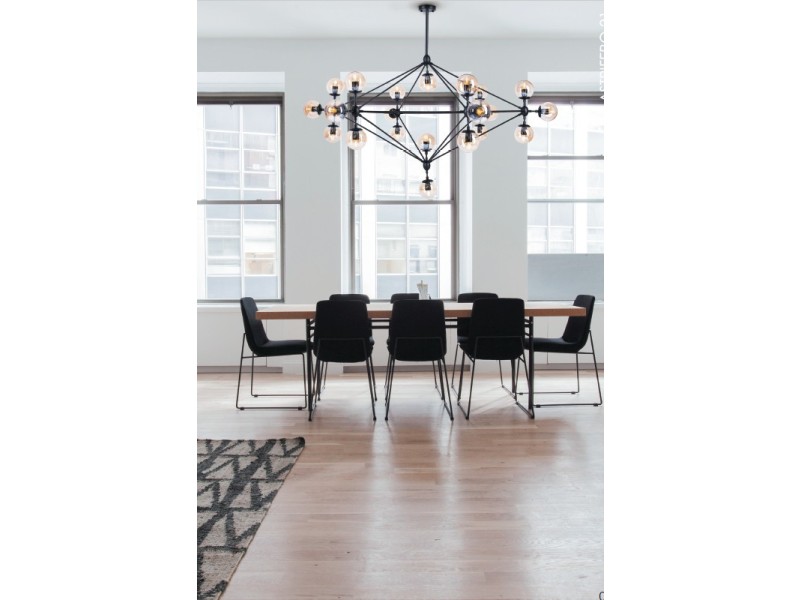 Lampa wisząca transparentno czarna Astrifero 15 Step Into Design