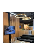 Lampa wisząca CIRCLE 40+40 - LED, ring tytanowy na 1 podsufitce - Step Into Design