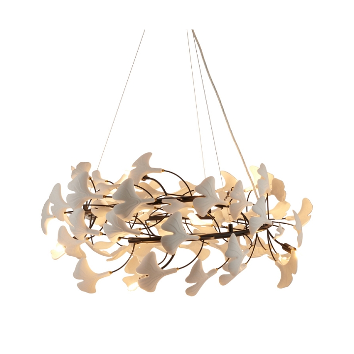 Lampa wisząca BOTANIKA 80 cm -czarna, G9, regulowana, designerska - Step Into Design