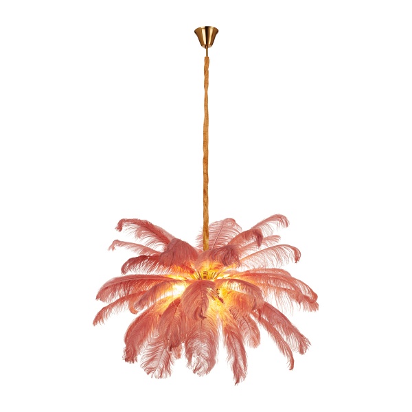 Lampa wisząca EMU pióra różowe 100 cm Step Into Design