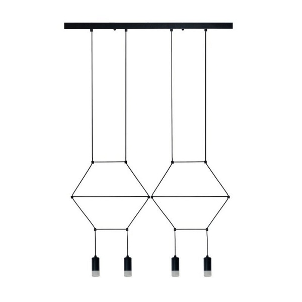 Lampa wisząca LINEA-4 LONG czarna 70 cm Step Into Design