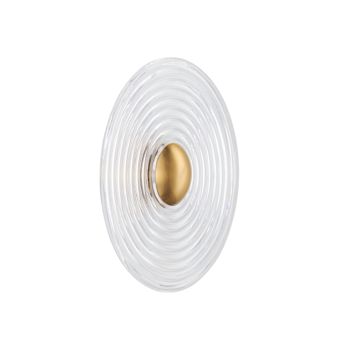 Lampa ścienna HELIOS 30 cm transparentno złota - Step Into Design
